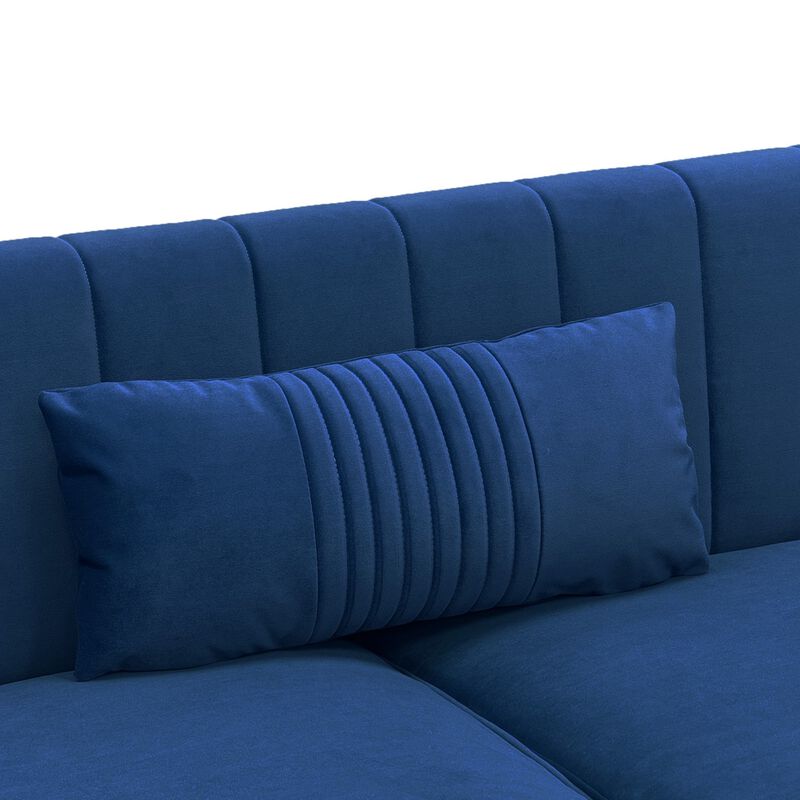Dosjig Glam Tufted Velvet Sofa image number 6