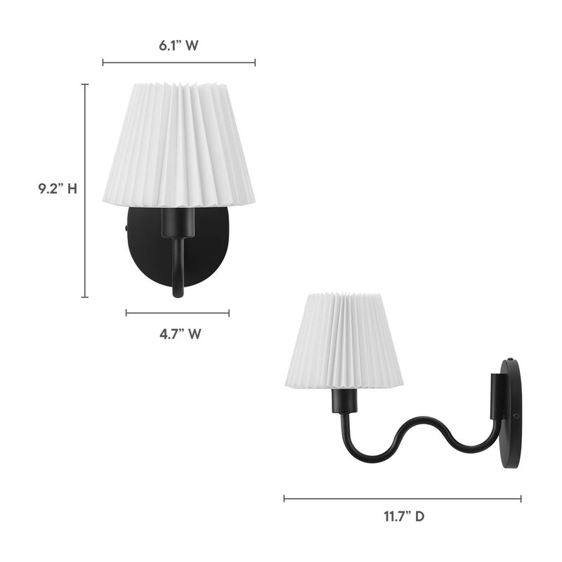 Wave Squiggle Arm Wall Sconce image number 4