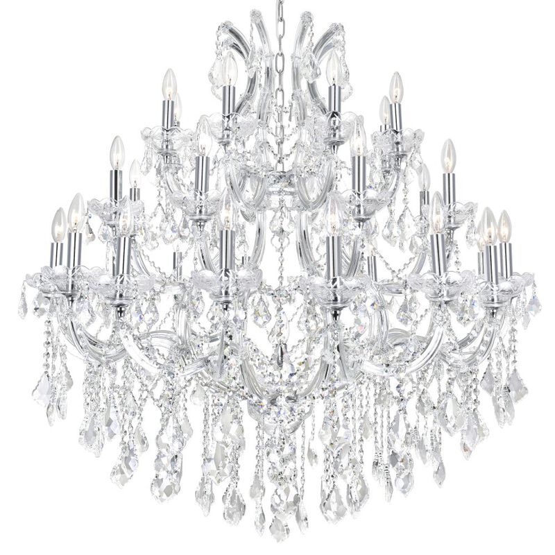 Maria Theresa 33 Light Up Chandelier With Chrome Finish