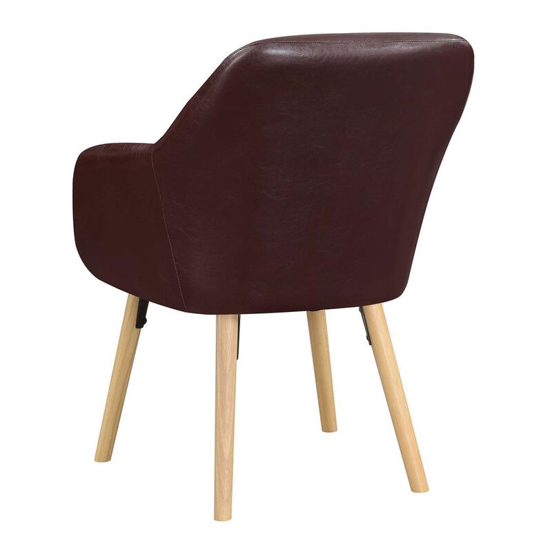 Convenience Concepts Take a Seat Charlotte Accent Chair, Espresso Faux Leather