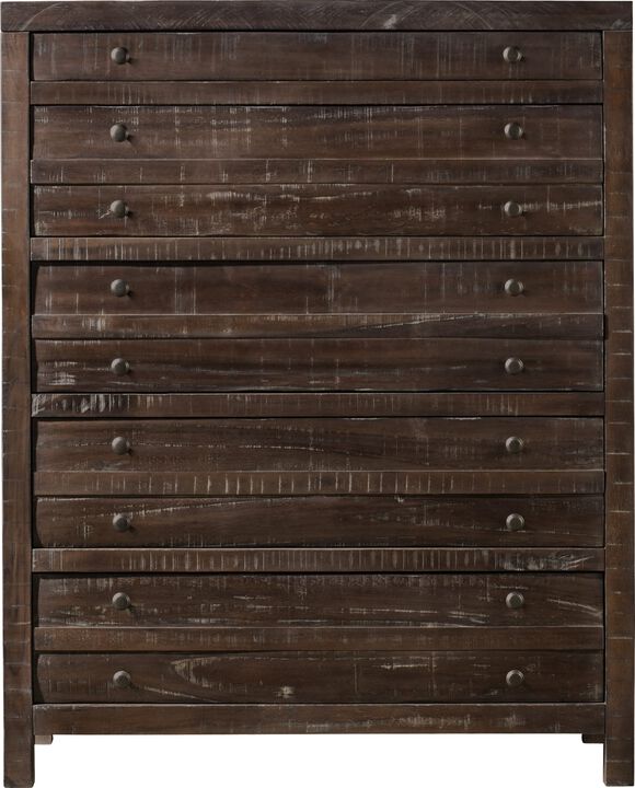 Townsend Five Drawer Solid Wood Chest in Java