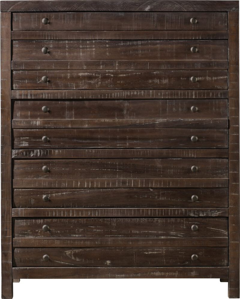 Townsend Five Drawer Solid Wood Chest in Java