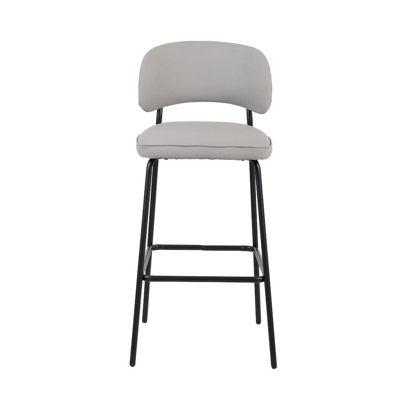 New Classic Furniture Blythe Vegan Leather Bar Chair in Ivory (Set of 4)