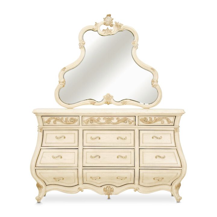 Platine de Royale Dresser with Mirror - Champagne