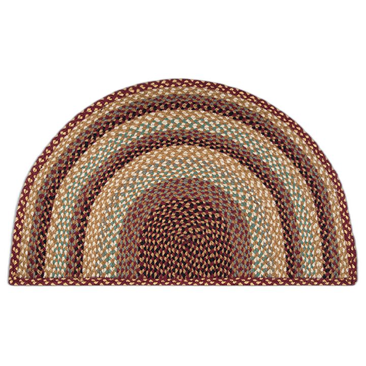 Earth Rugs Sc-357 Burgundy Gray Cream Large Rug Slice 24 X 39