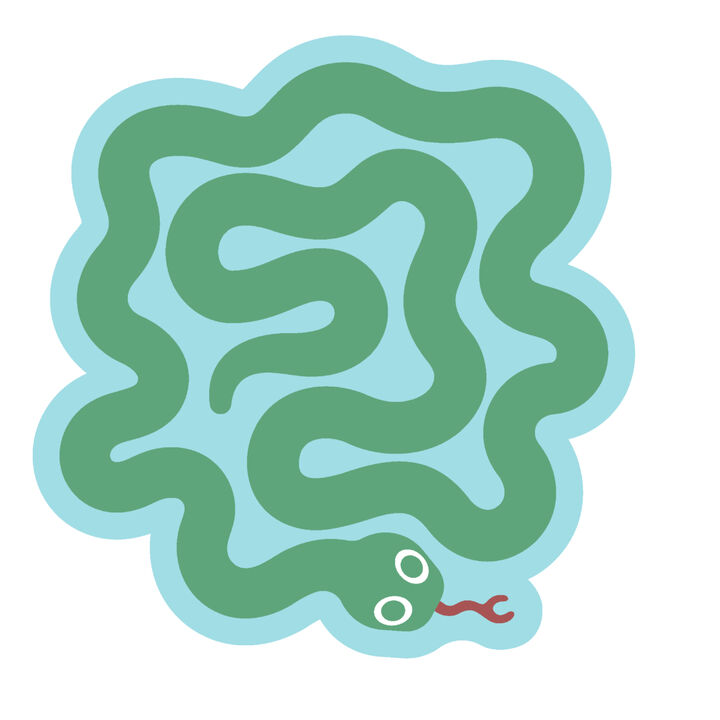 Lany Space Area Rug, Washable Rugs Non-Slip, Spiral Snake Design Rug for Living Room