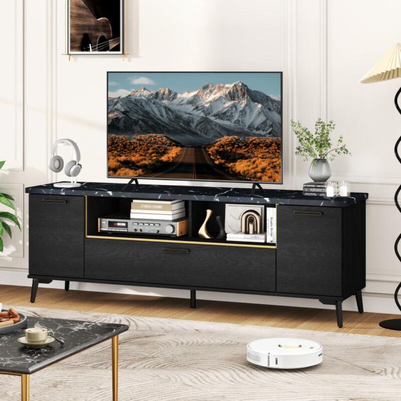 Hivvago TV Stand with Flip Door Cabinet for TVs up to 75 Inch