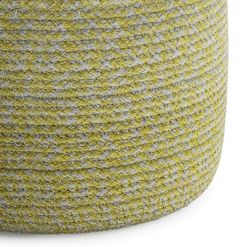 Bayley Round Braided Pouf