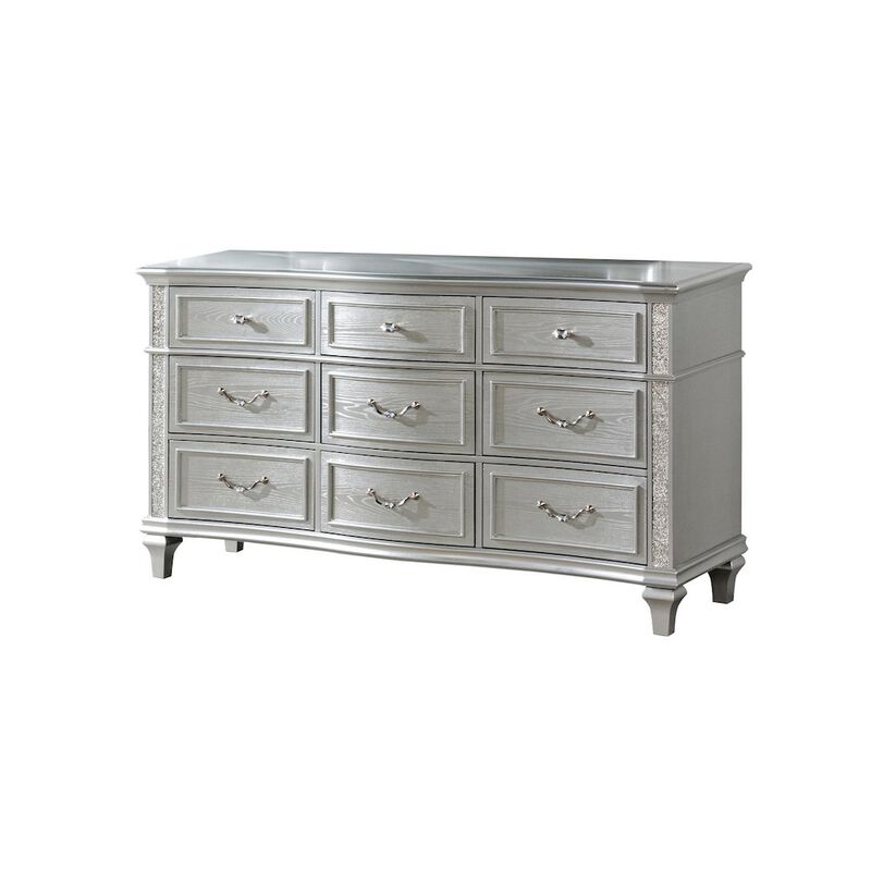 Best Quality Furniture Classic Silver Dresser In Silver Color