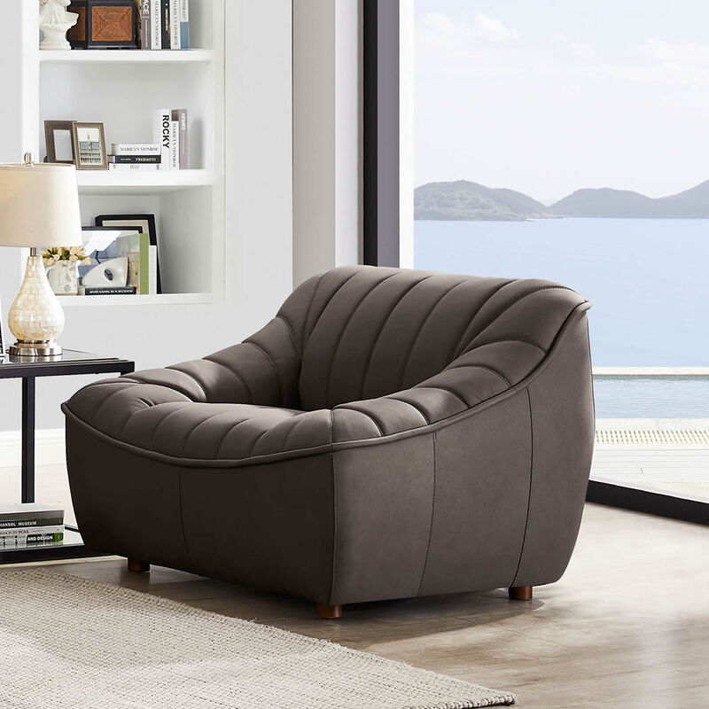 Snug Top Grain Leather Chair