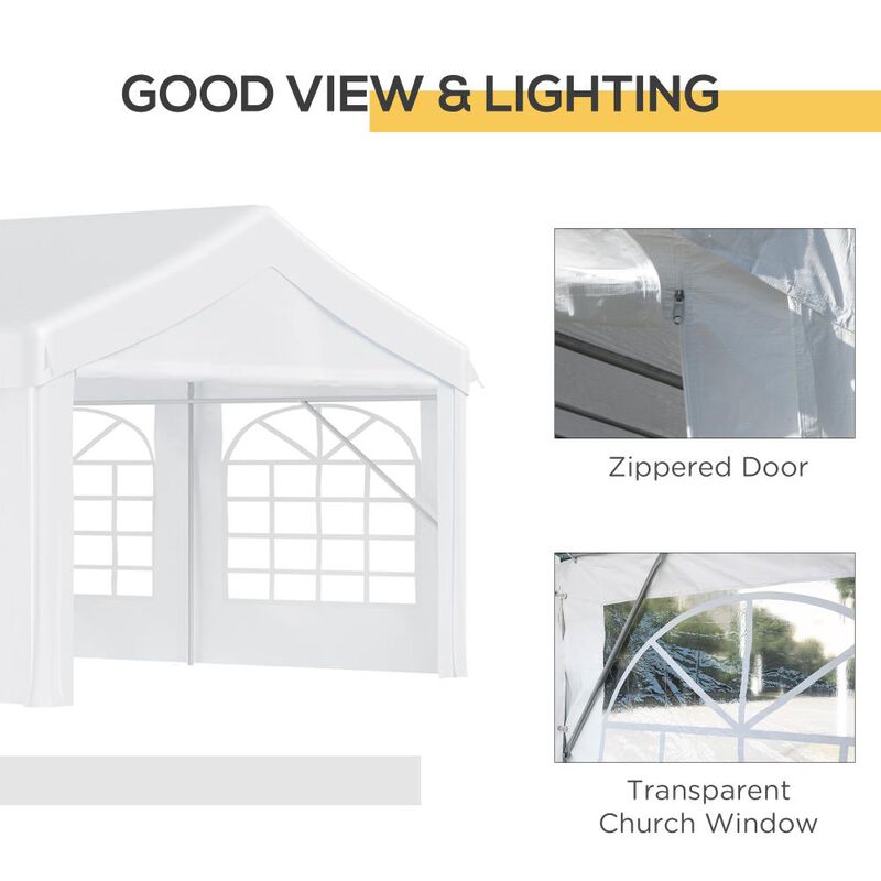 Hivvago Heavy Duty Party Tent 13x26 ft with Removable Sidewalls image number 5