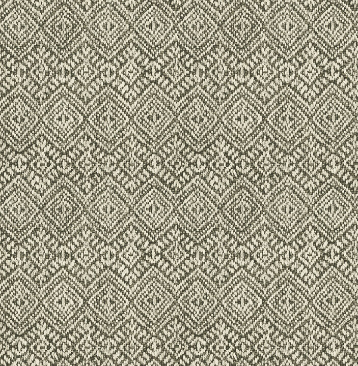 Gallivant Black Woven Geometric Wallpaper