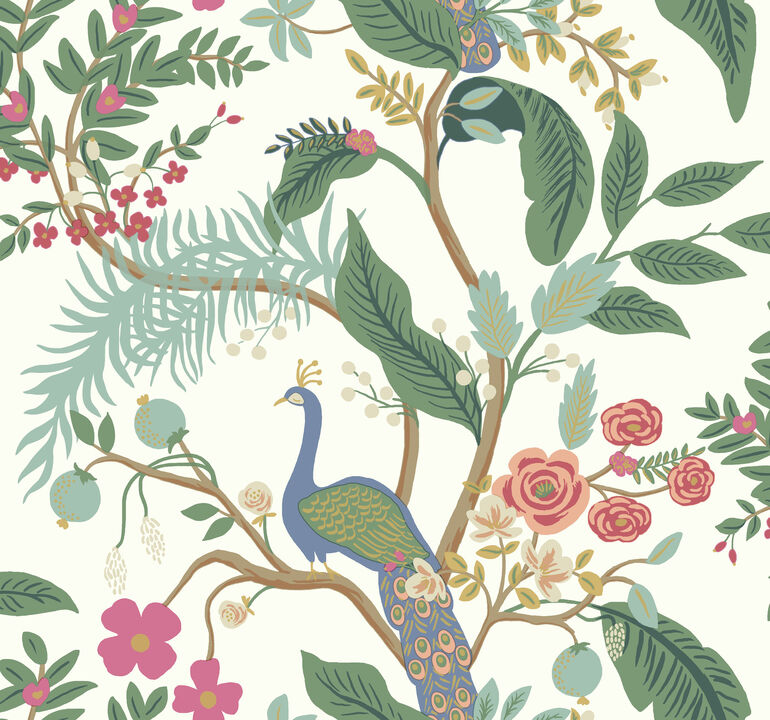 Peacock Periwinkle Wallpaper