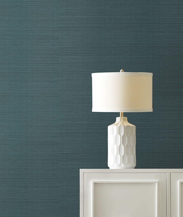 Maguey Sisal Peacock Wallpaper