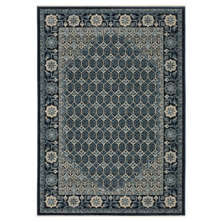 HomeRoots Oriental Area Rug With Fringe