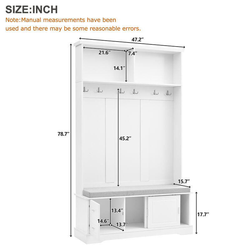 Merax Versatile Coat Rack Hall Tree with Sliding Doors