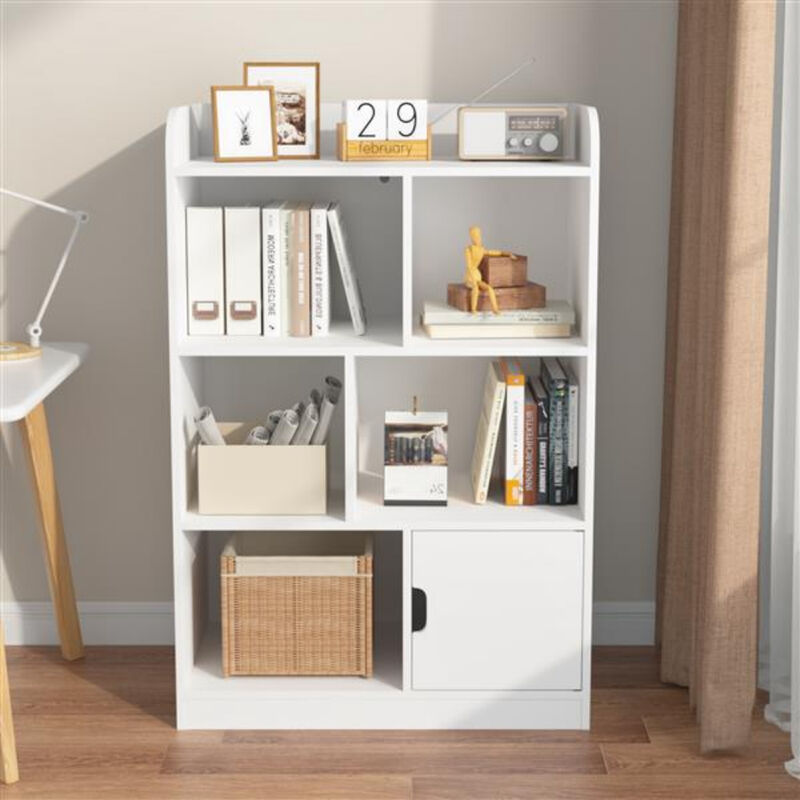 Kids Bookshelf with 6 Compartments for Bedroom or Playroom Storage