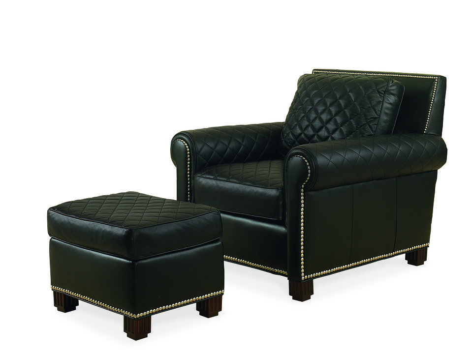 Lyndon Quilted Chair and Ottoman