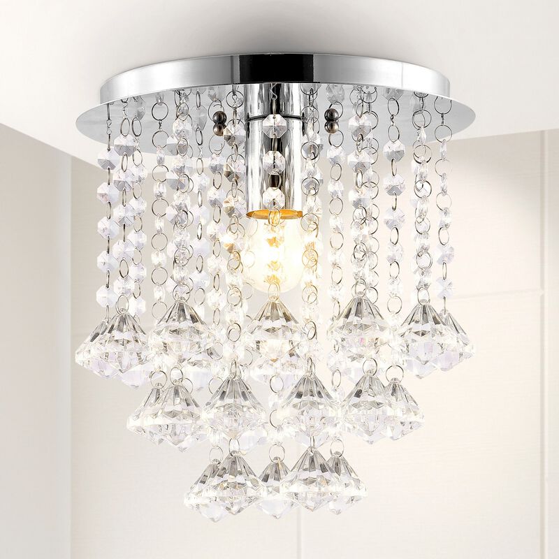 Lillibet 1-Light Traditional Transitional Iron LED Semi Flush Mount