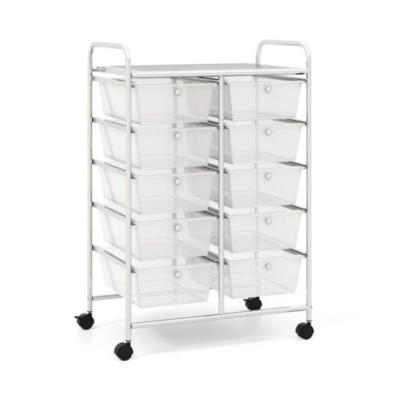 Hivvago 10-Drawer Rolling Storage Cart