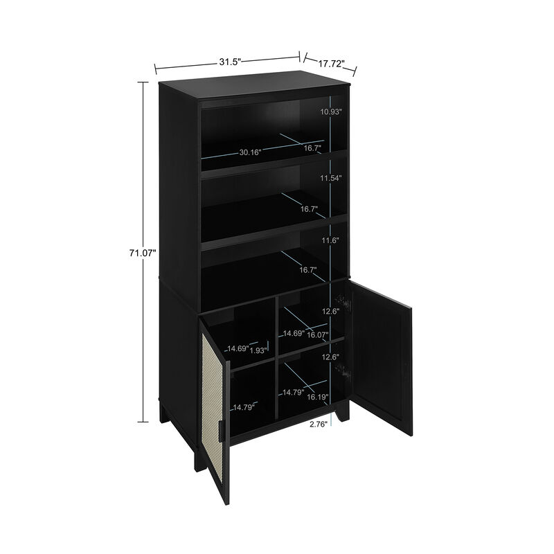 Sheridan Black Bookcase