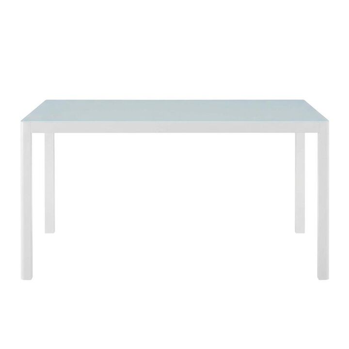 Sturdy Aluminum Outdoor Dining Table With Weatherproof Finish For Patios