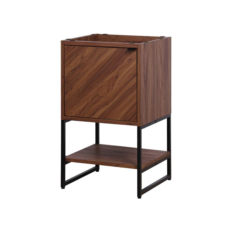 Juhl 20 in. W x 18 in. D x 33 in. H Chevron-Front Modern Minimalist 2-Shelf Bath Vanity Cabinet Only (Sink Basin Not Included)