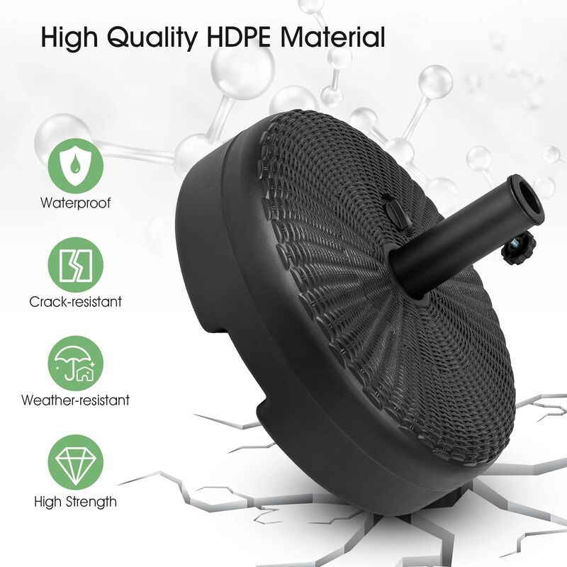 Mondawe 18 Inch Fillable Heavy-Duty Round Umbrella Base Stand