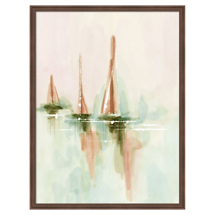 Sail into the Mist I by Melissa Wang Framed Canvas Wall Art