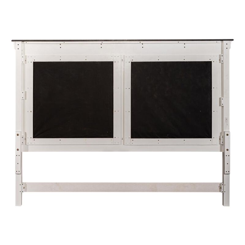 Liberty Furniture Allyson Park Queen Panel Headboard in Wirebrushed White w/ Charcoal Top image number 5