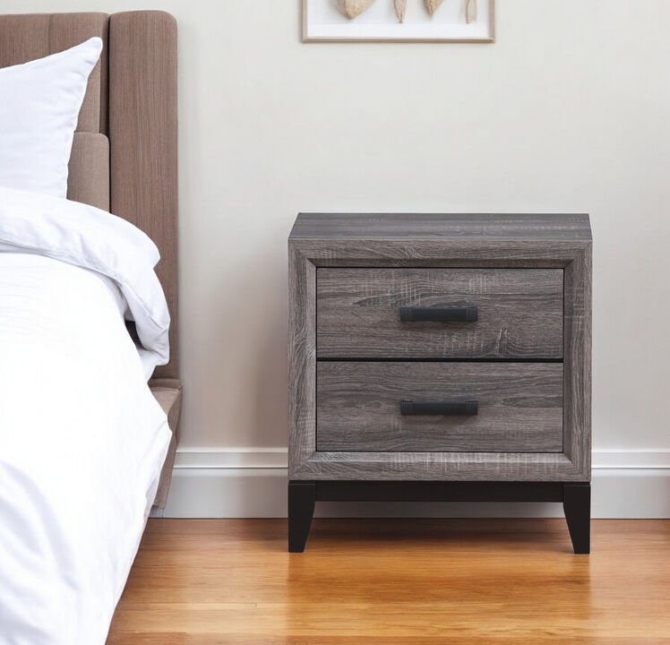 Modern Nightstand with 2 Drawers – Stylish Bedside Storage Table