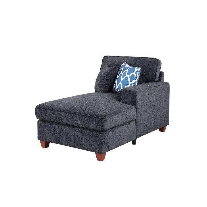 Devion Furniture 7-Piece Upholstered Modern Chenille Sectional