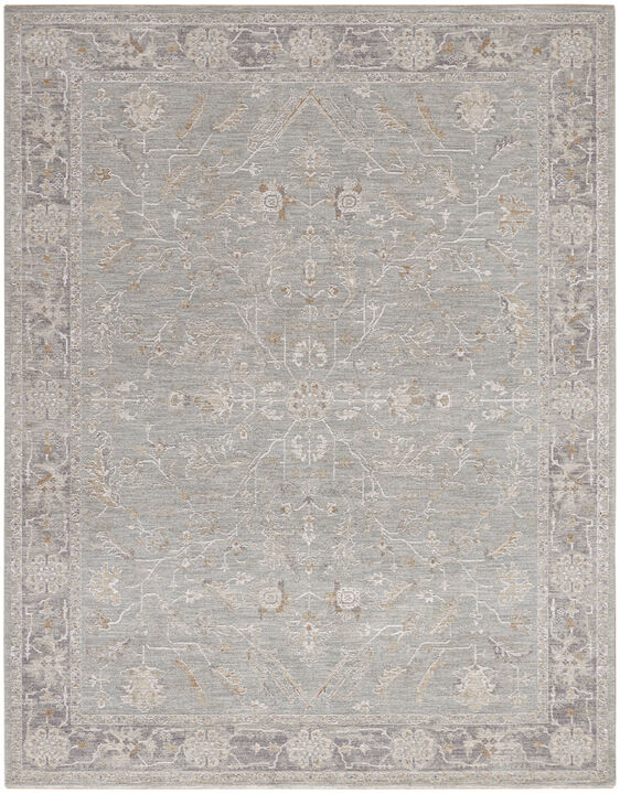 HomeRoots Floral Power Loom Distressed Area Rug With Fringe