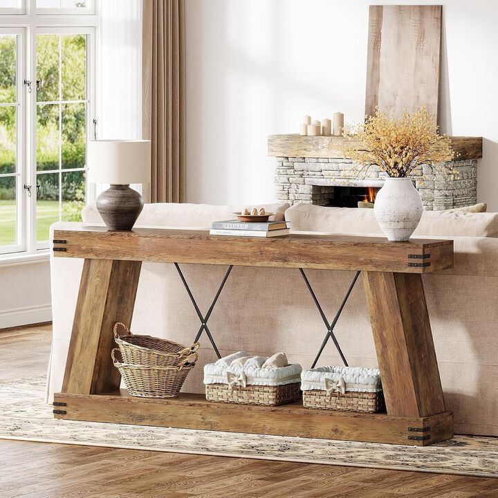 Tribesigns Farmhouse Wood Console Table