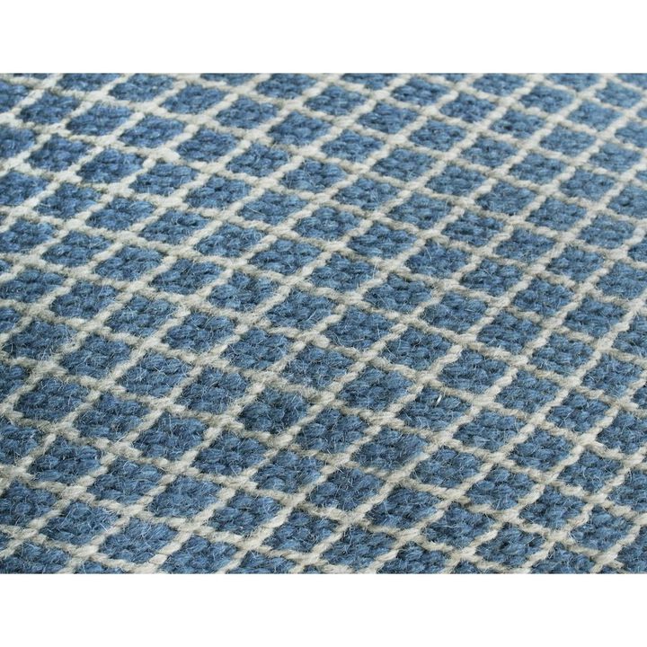 Contemporary Lia Blue Pouf