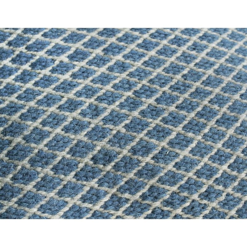 Contemporary Lia Blue Pouf