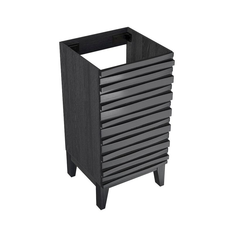 Cascade 18" Bathroom Vanity in Black - Cabinet image number 2
