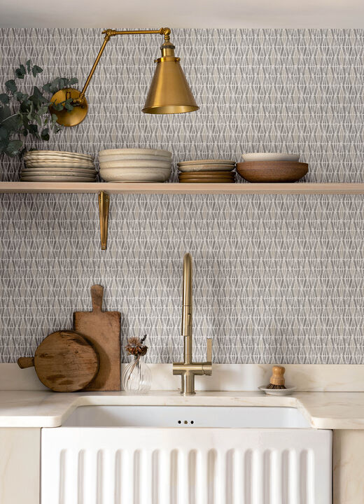 Nabi Charcoal Geometric Wallpaper (Set of 2)