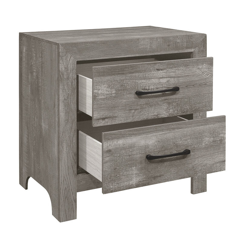 Streamdale Rustic Gray 2-Drawer Nightstand image number 5