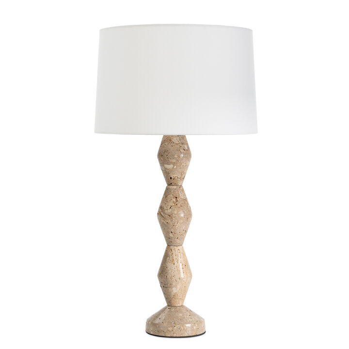 Crew Travertine Buffet Lamp