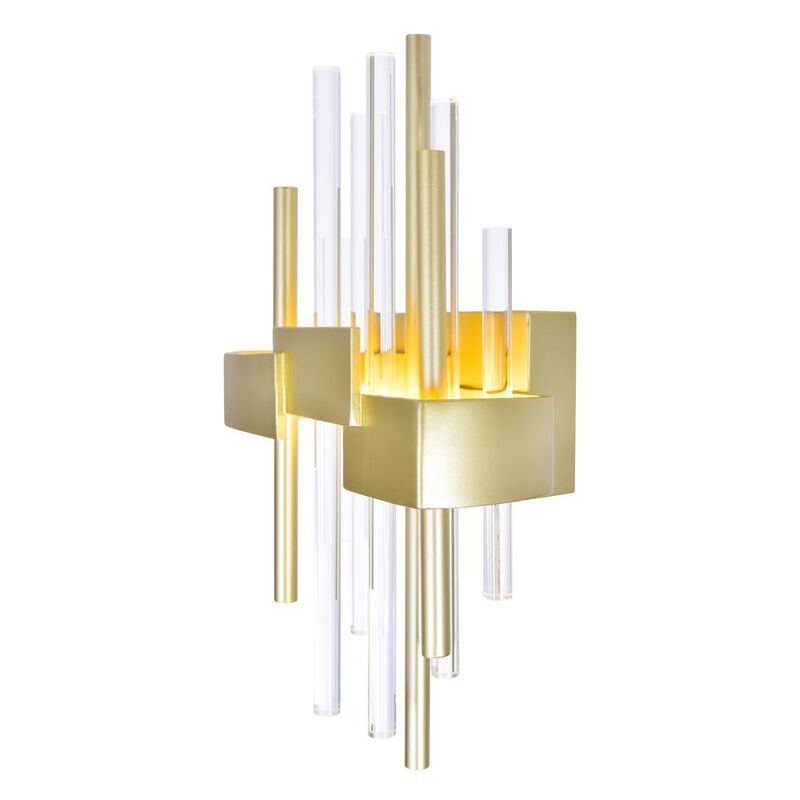 CWI Lighting Millipede 7 in LED Satin Gold Wall Sconce