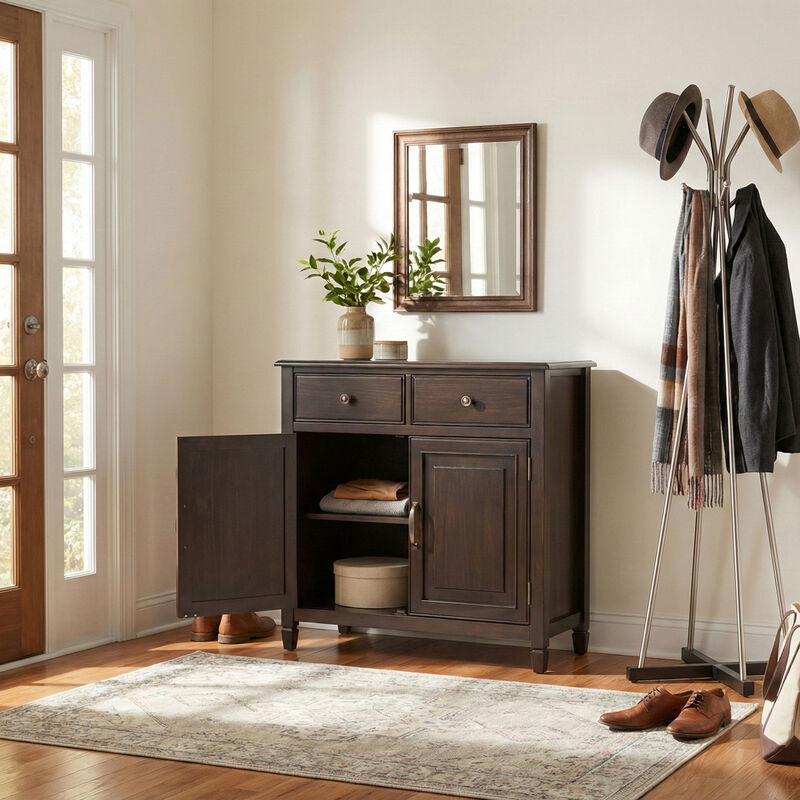 Connaught 40 inch Wide Solid Wood Traditional Entryway Storage Cabinet image number 2