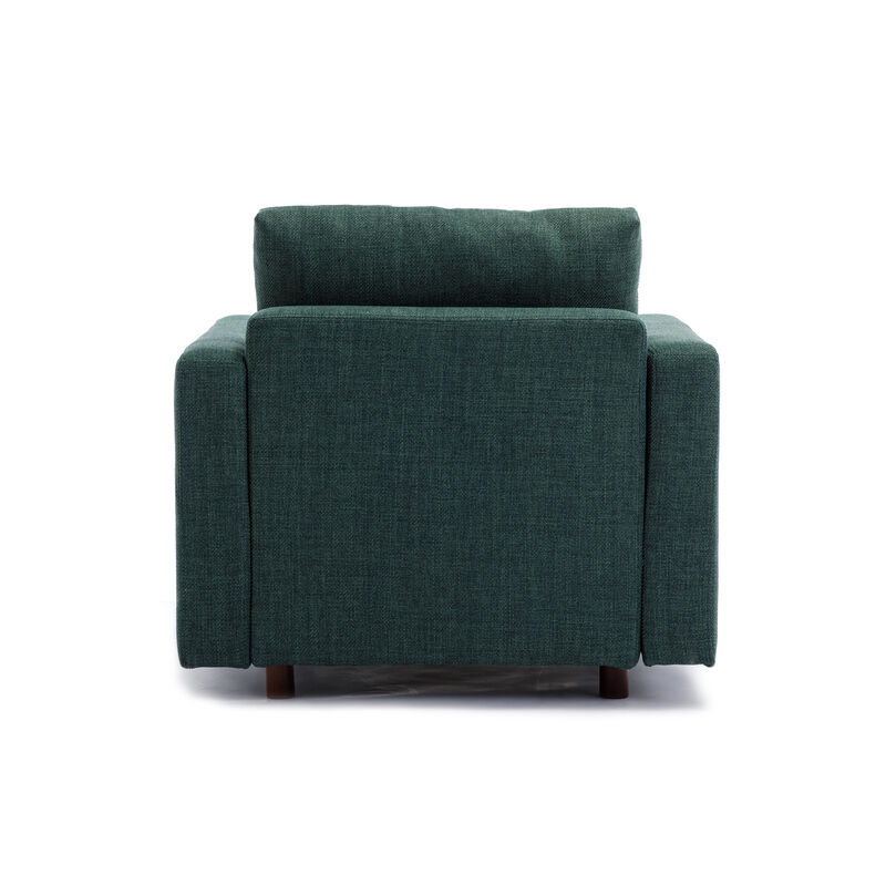 Single Seat Module Sofa Sectional Couch,Cushion Covers Non-removable and Non-Washable,Green image number 4