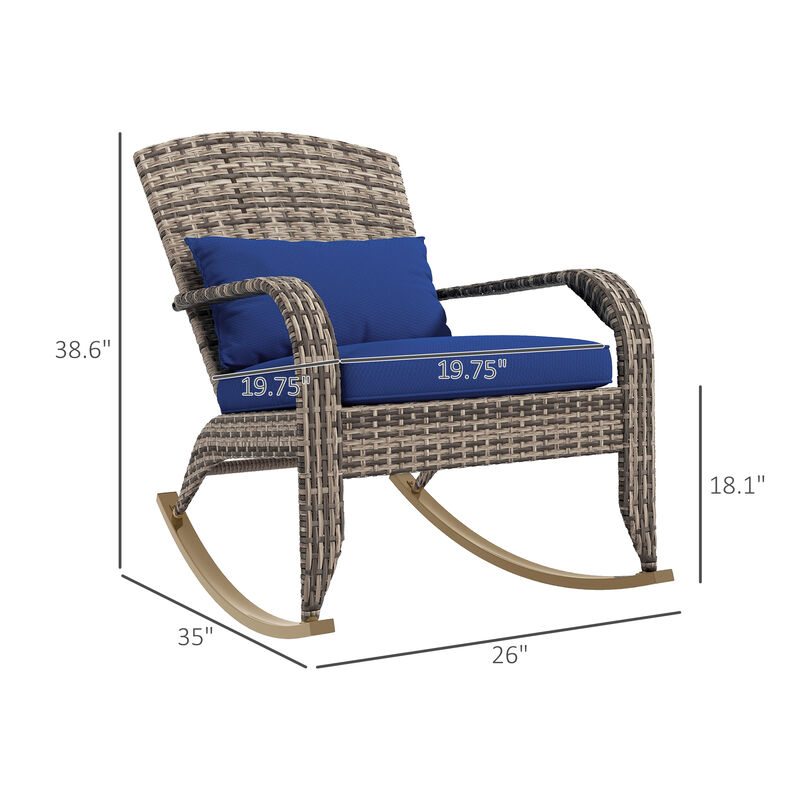 Hivvago Patio Wicker Adirondack Chair image number 2