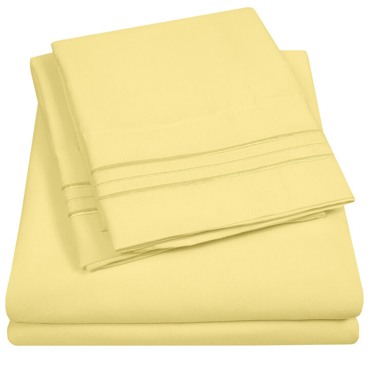 Ultra Soft 1800 Series Double Brushed Microfiber Sheet Set