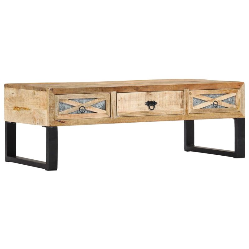 vidaXL Coffee Table 43.3x19.7x15 Solid Wood Mango