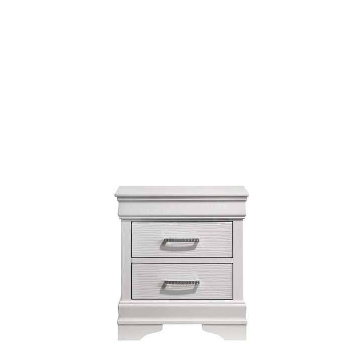 Modern Brooklyn Nightstand made with Wood in White