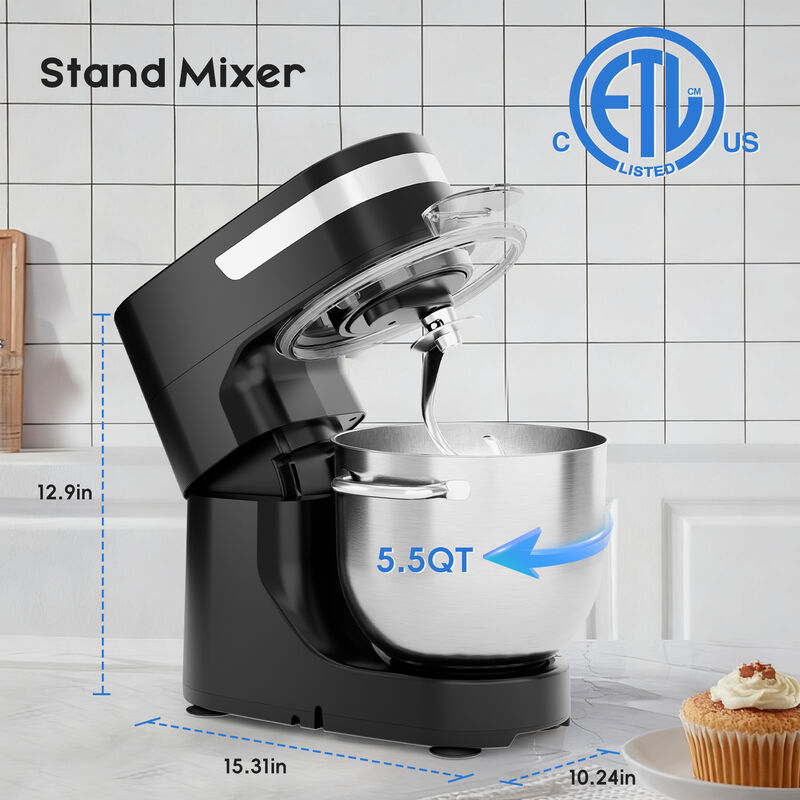WHALLULTRA 12-Speed Tilt-Head Stand Mixer, with dough hook, whisk, beater & stainless steel bowl &ndash; powerful kitchen mixer for baking image number 7