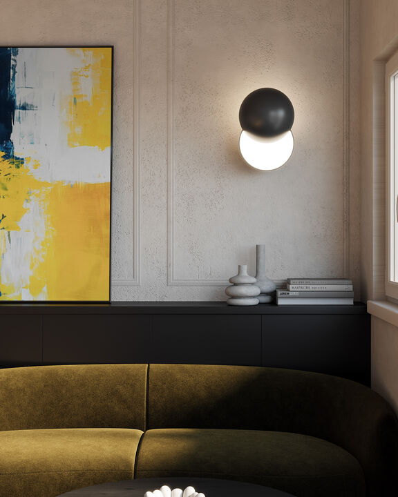 Void 12-in Damp-Rated Dimmable LED Wall Sconce