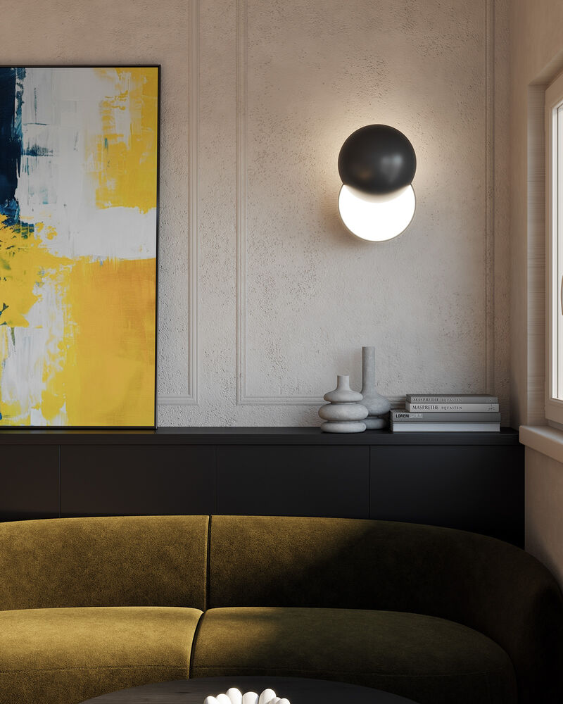 Void 12-in Damp-Rated Dimmable LED Wall Sconce image number 1